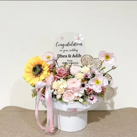 Bloom Box Akrilik Ucapan Wedding Bekasi Utara